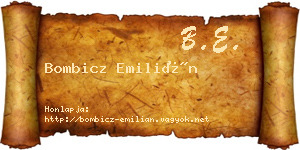 Bombicz Emilián névjegykártya